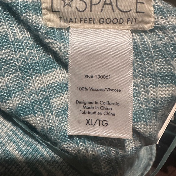 L*Space “ARIA DRESS” Blue and White Long Sleeve Dress - Picture 12 of 13